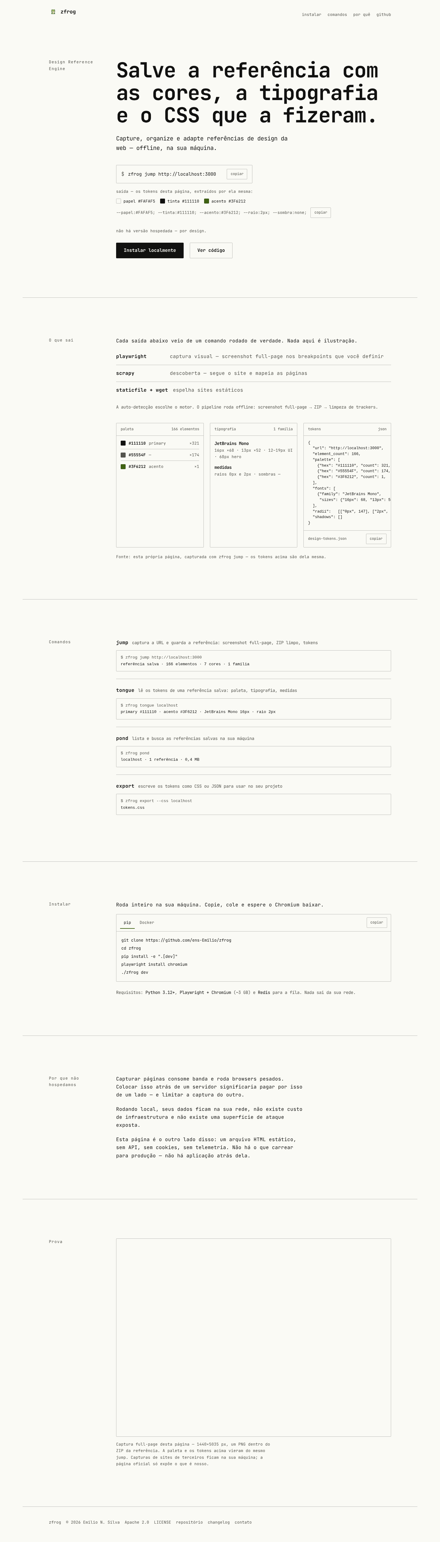 Captura full-page desta própria landing, de 1440 por 5039 pixels, gerada pelo zfrog